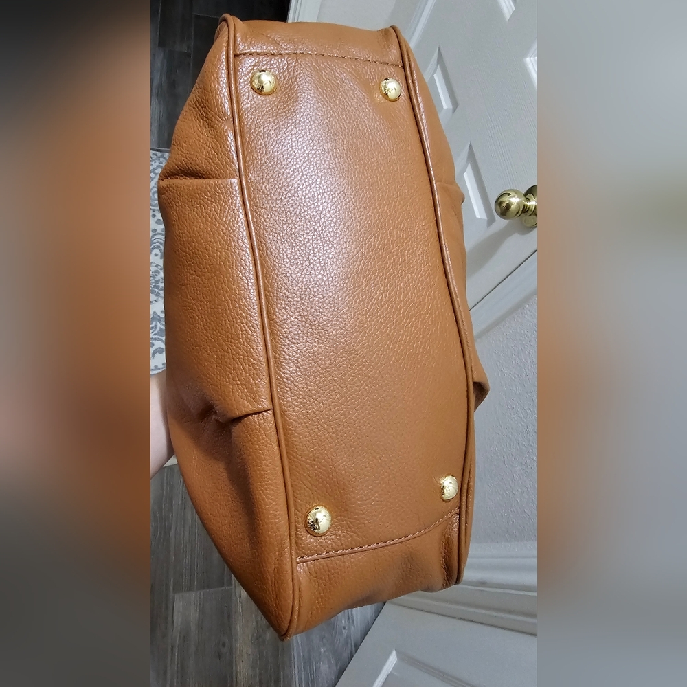 Michael Kors Large Caramel Brown Fulton East West Tote EUC 2 Callouts see pics - Picture 9 of 16
